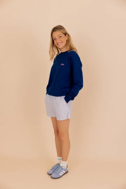 Le_Simplissime_Sweat-Shirt_Bleu_Marine_ROse_miae