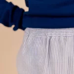Le_Charmeur_ Short_Rayure_Bleues_Rose
