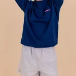 Le_Charmeur_ Short_Rayure_Bleues_Rose