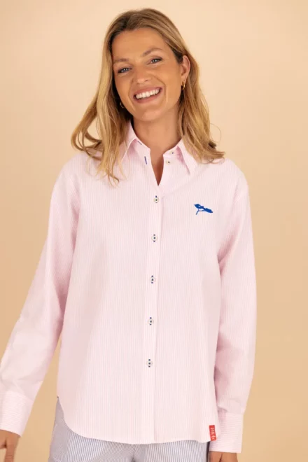 La Fraîcheur — Chemise rayée Femme Rayée en Coton Oxford.