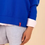 L'_Azur_Sweater_coton_bio_ Bleu_Cobalt_Miae