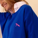 L'_Azur_Sweater_coton_bio_ Bleu_Cobalt_Miae