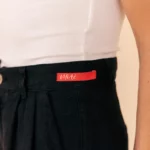 Le Zéphir — Pantalon noir à Pinces Femme en 100 % Lin