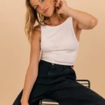Le Zéphir — Pantalon noir à Pinces Femme en 100 % Lin