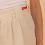 Le Zéphir — Pantalon écru à Pinces Femme en 100 % Lin