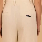 Le Zéphir — Pantalon écru à Pinces Femme en 100 % Lin