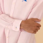 La Légère — Chemise rose Homme en Lin & Coton Bio