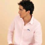 La Légère — Chemise rose Homme en Lin & Coton Bio