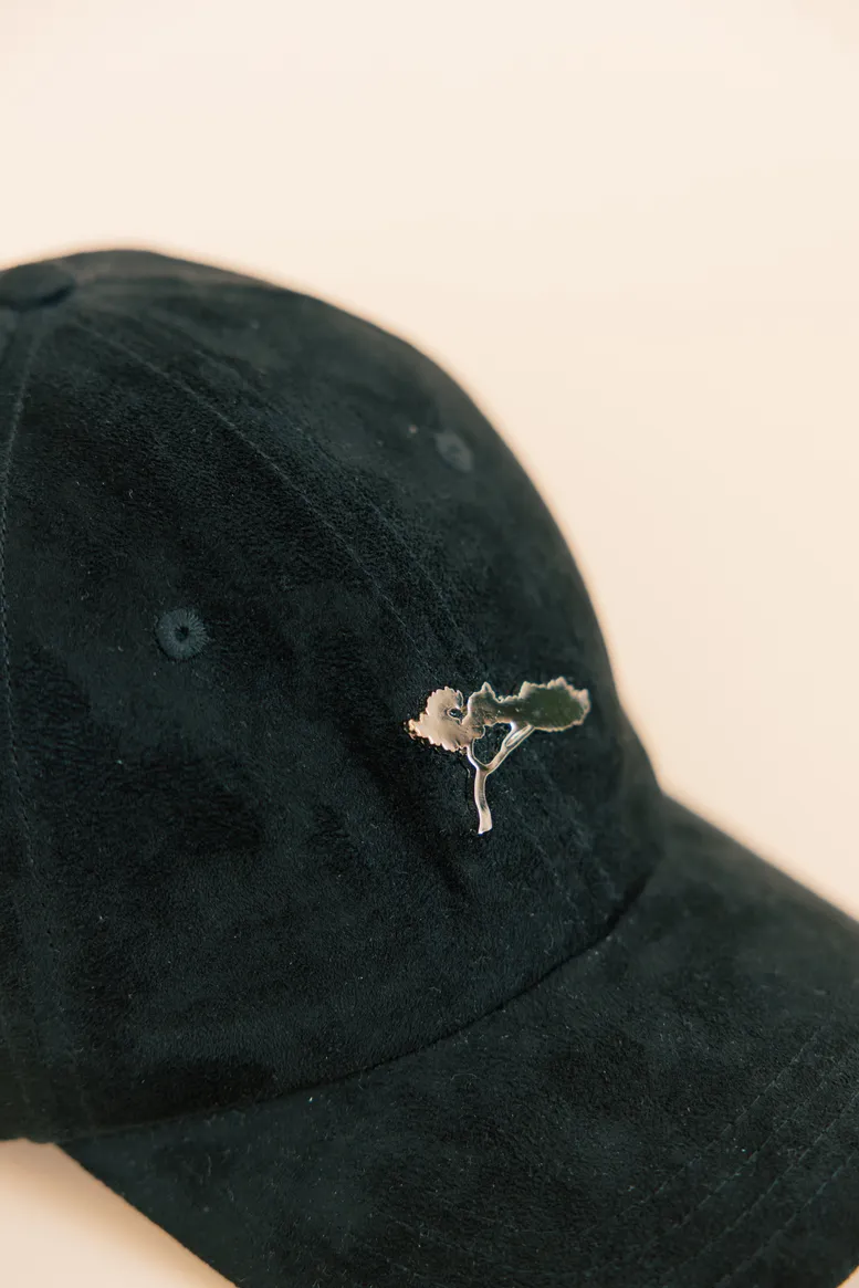 Casquette en Suédine et son pin Argenté