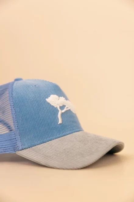 Casquette Famille modèle du Papa , Bleue et son arbre blanc.
