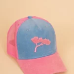 Casquette Famille, modèle de la maman , Bleue et Rose