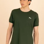 L'authentique, T-Shirt Homme, Kaki, en coton Bio.