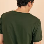 L'authentique, T-Shirt Homme, Kaki, en coton Bio.