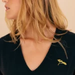 La Brise d'été, La robe noire, en coton et modal , 100% naturelle.