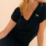 La Brise d'été, La robe noire, en coton et modal , 100% naturelle.