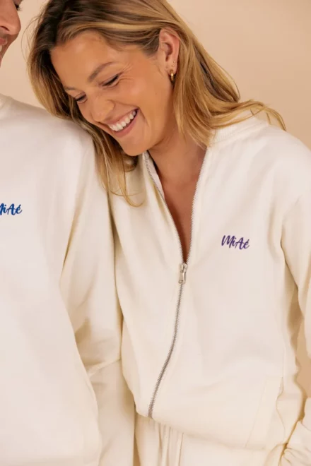 L'intemporelle,Veste Sans Capuche, coupe Femme, en coton bio et modal.