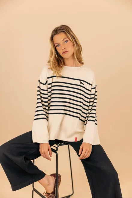 La Marinière Femme Evasion, pull femme en coton Bio .
