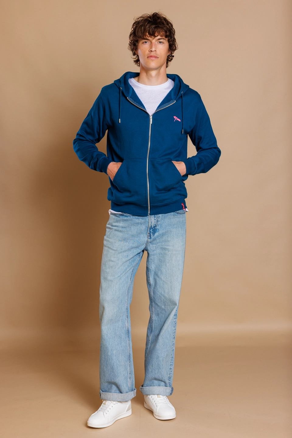 Sweat Zippé, Le KI, bleu pétrol. – Image 2