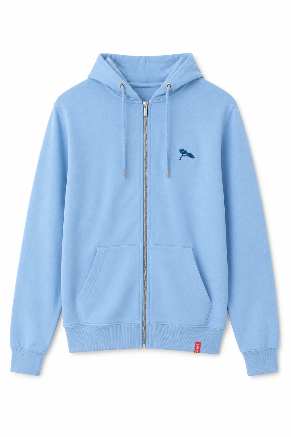 Sweat Zippé , Le Ki, Bleu Aura.