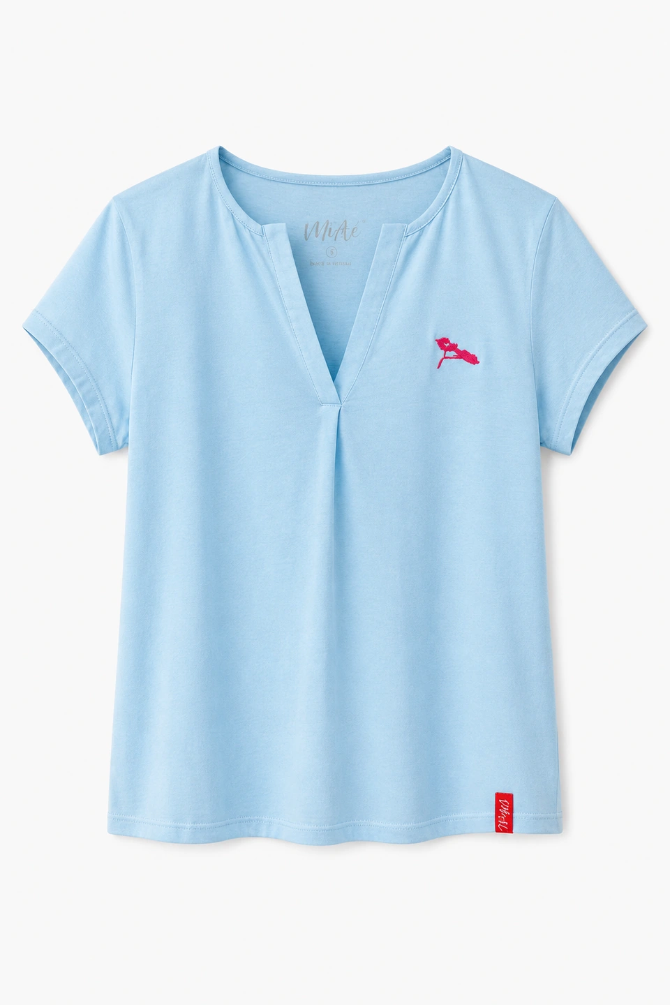 Le Délicat, T-shirt Femme bleu ciel.